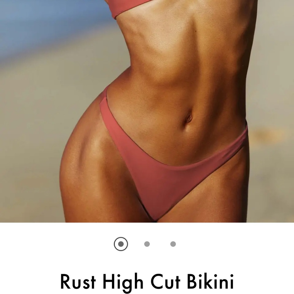 Rust high cut bikini